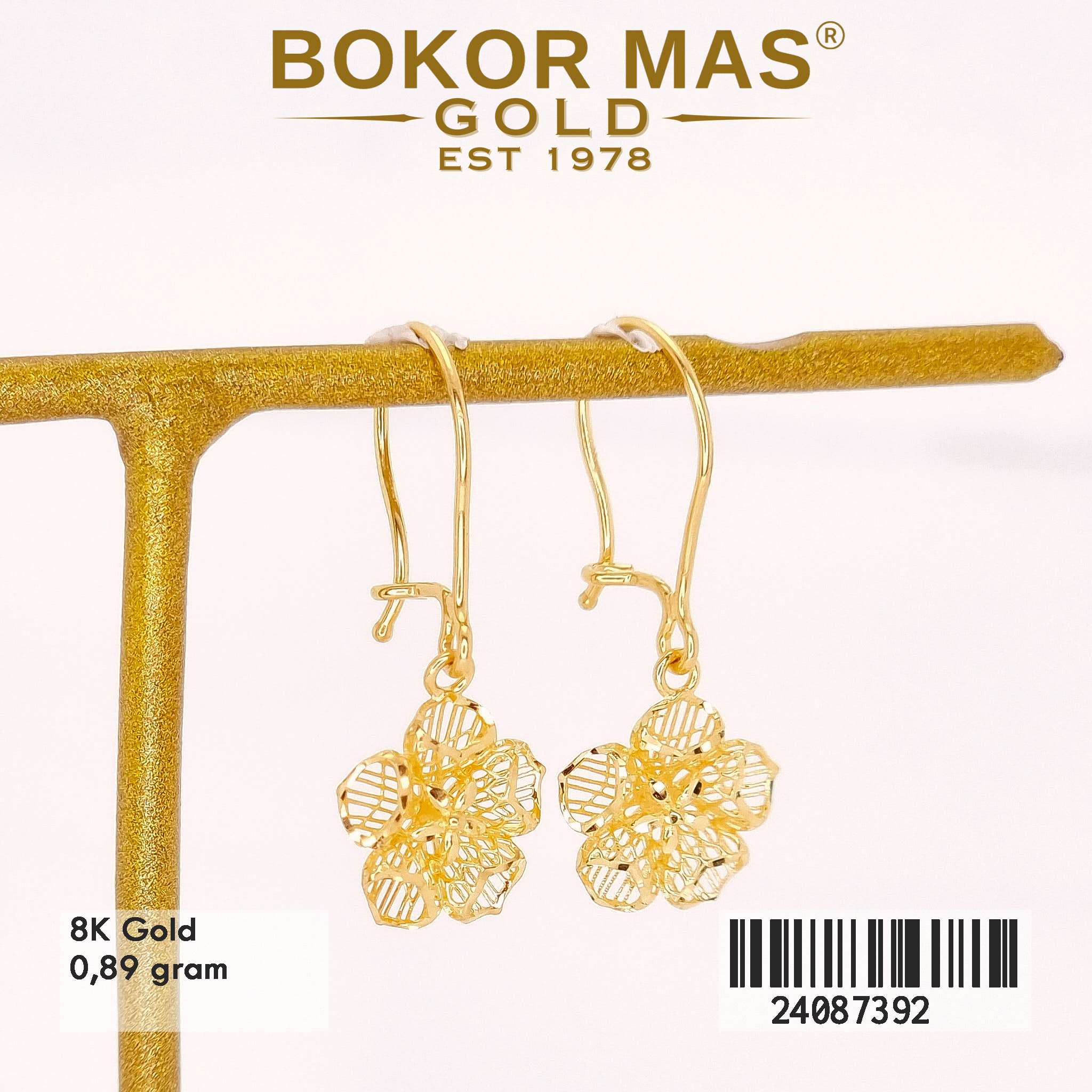 Anting Desi Gantung Variasi Bunga - 24087392 - 8K