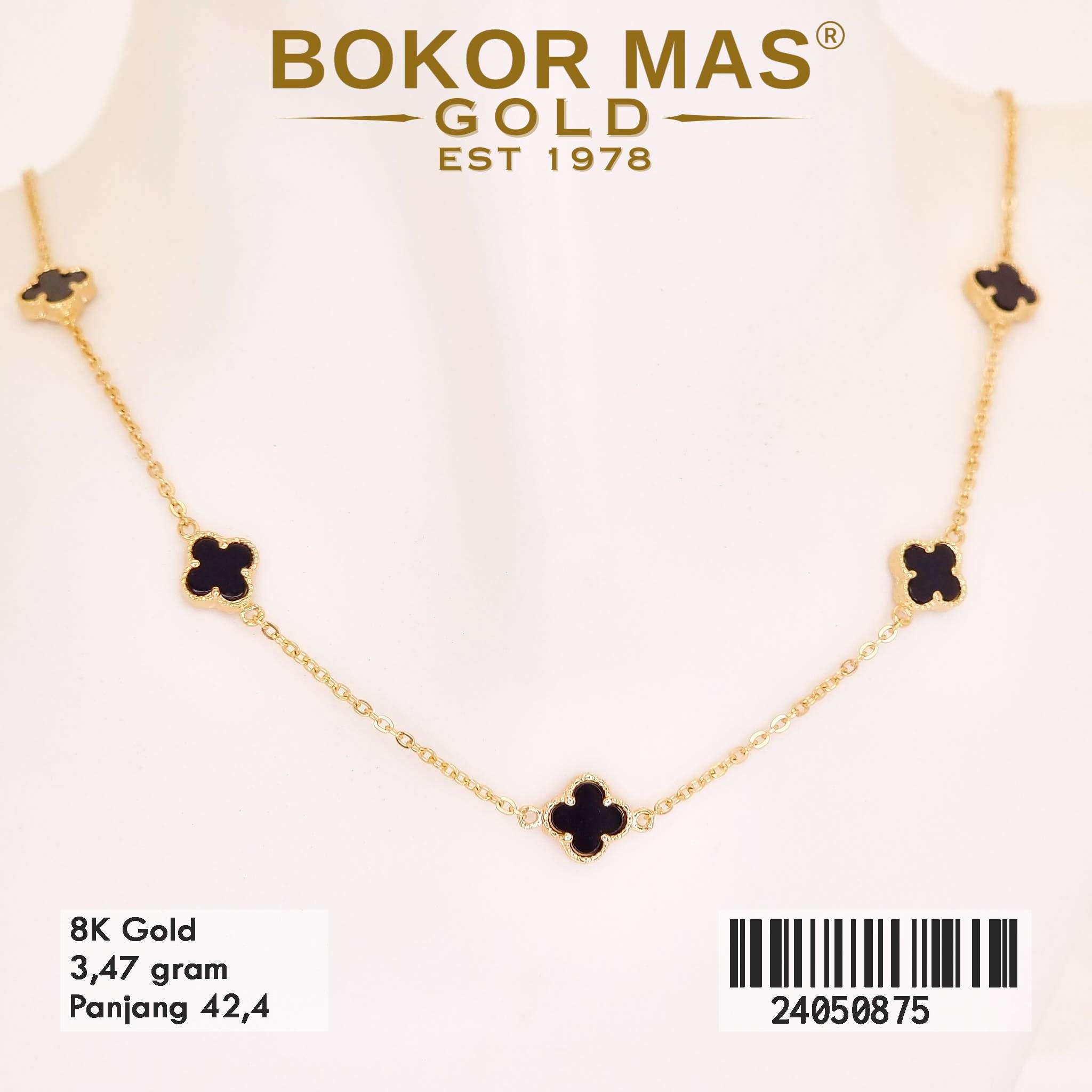 Kalung Clover Hitam Variasi - 24050875 - 8K