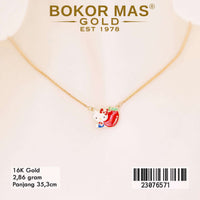 Kalung  Emas Anak Hello Kitty Variasi  - 23076571 - 16K