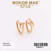 Anting Emas Klip Variasi Permata - 22060213 - 8K