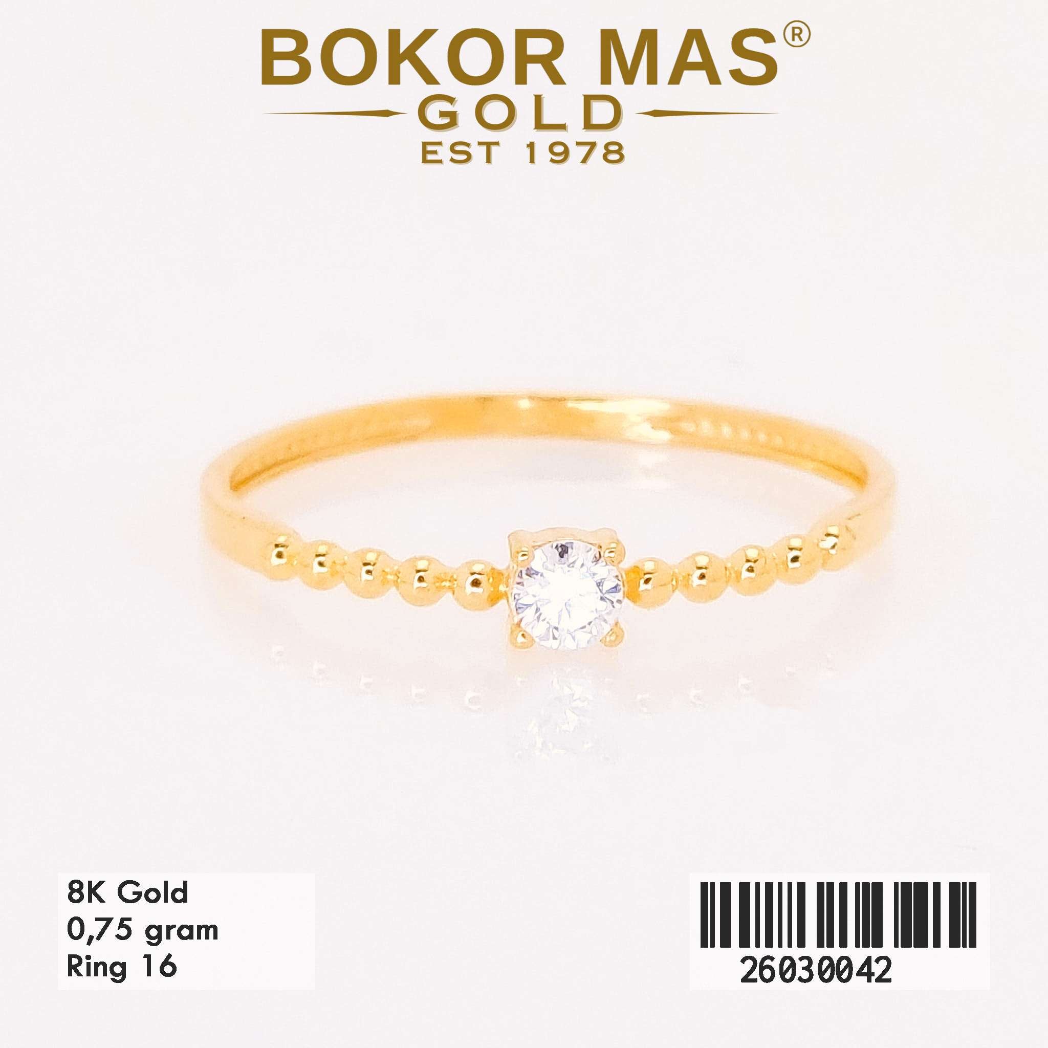  Cincin Variasi Solitaire - 26030042 - 8K
