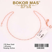 Gelang Emas  Kaki Variasi Rantai - 24082009 - 17K