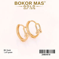 Anting Emas Klip TF Variasi Tanpa Permata - 24064410 - 8K