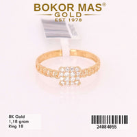Cincin Emas Variasi Rantai Permata - 24084055 - 8K