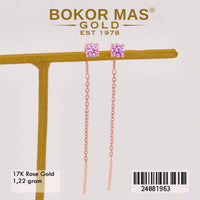 Anting Emas  Variasi Permata juntai - 24081963 - 17K