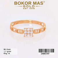 Cincin Emas  Variasi Sqr Stone - 24085707 - 8K