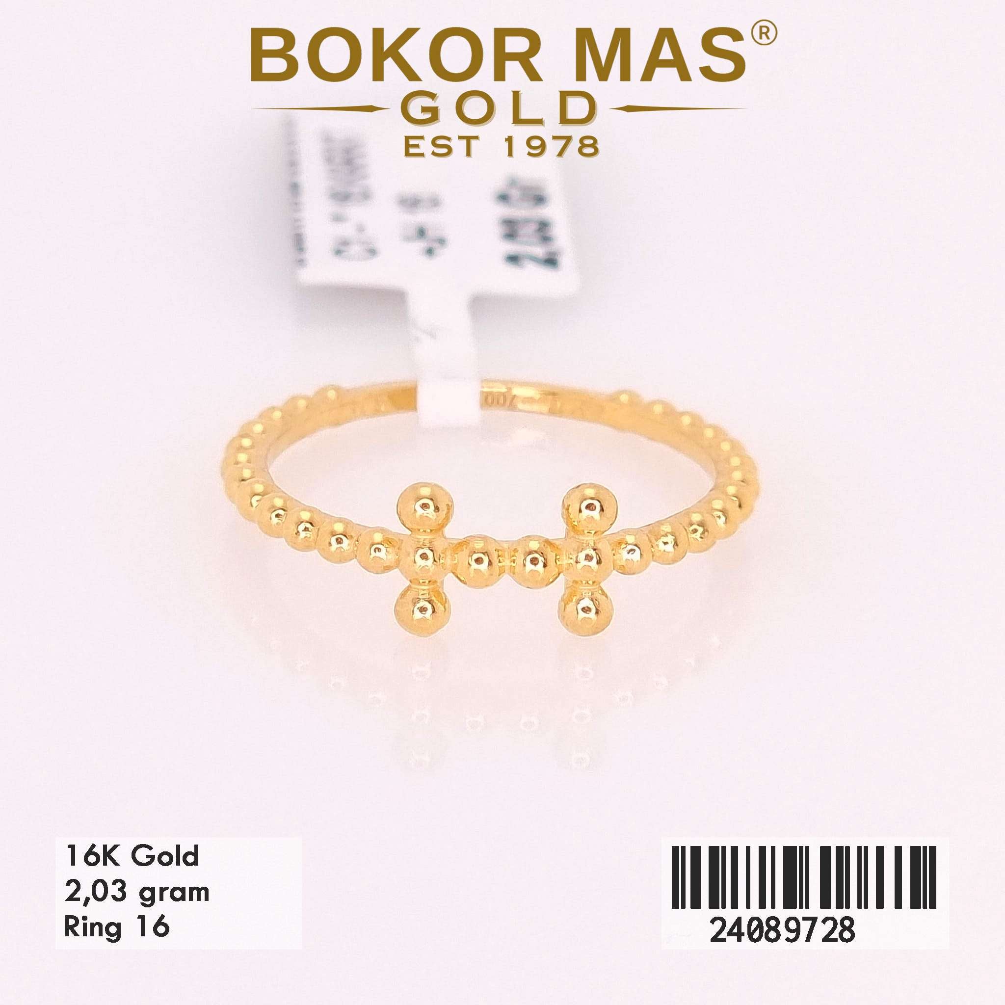 Cincin Variasi H Tanpa Permata - 24089728 - 16K