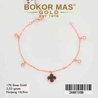 Gelang  Emas Rantai Clover Variasi Mainan - 24081980 - 17K