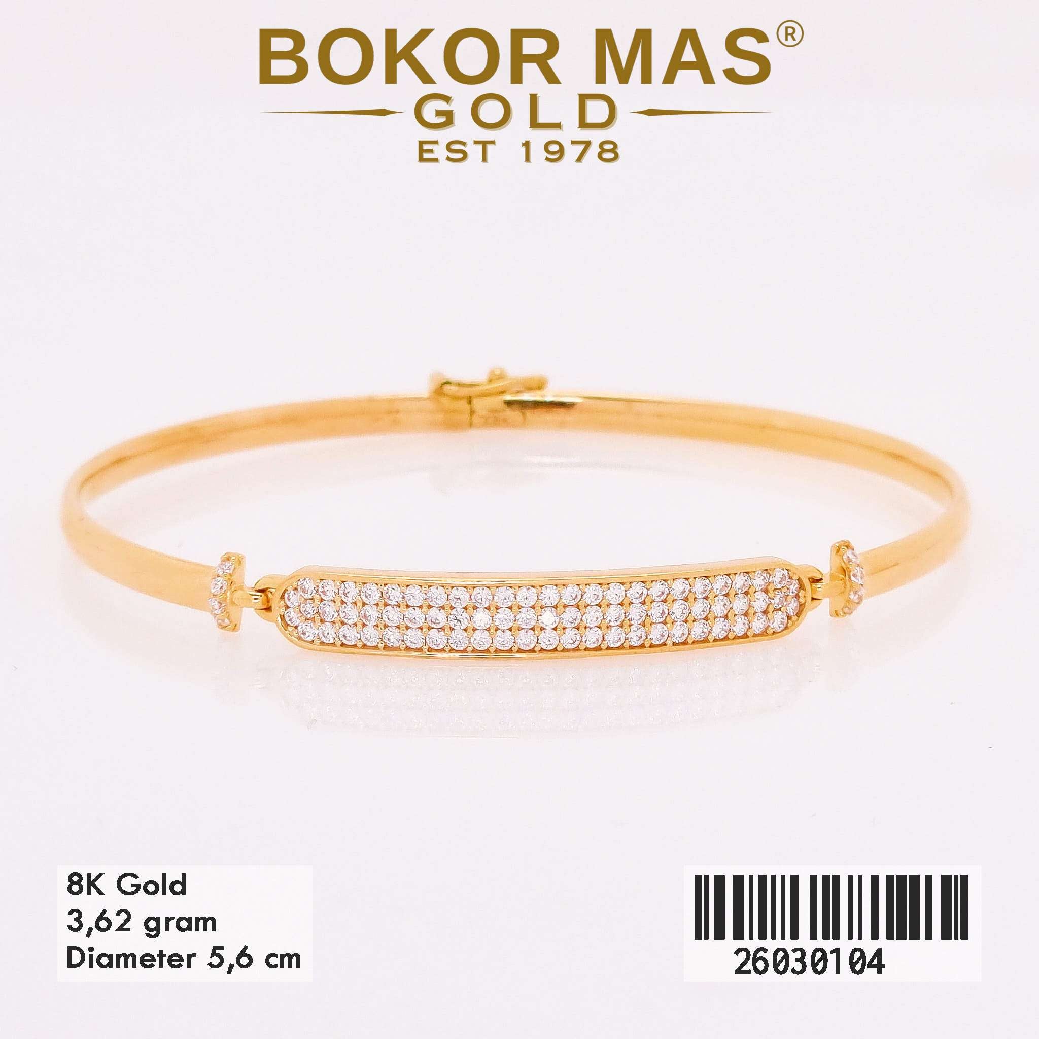 Gelang Kaku Model Permata - 26030104 - 8K