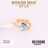 Cincin Emas  Ongsrot Anak Boneka Dino Biru - 24085920 - 16K