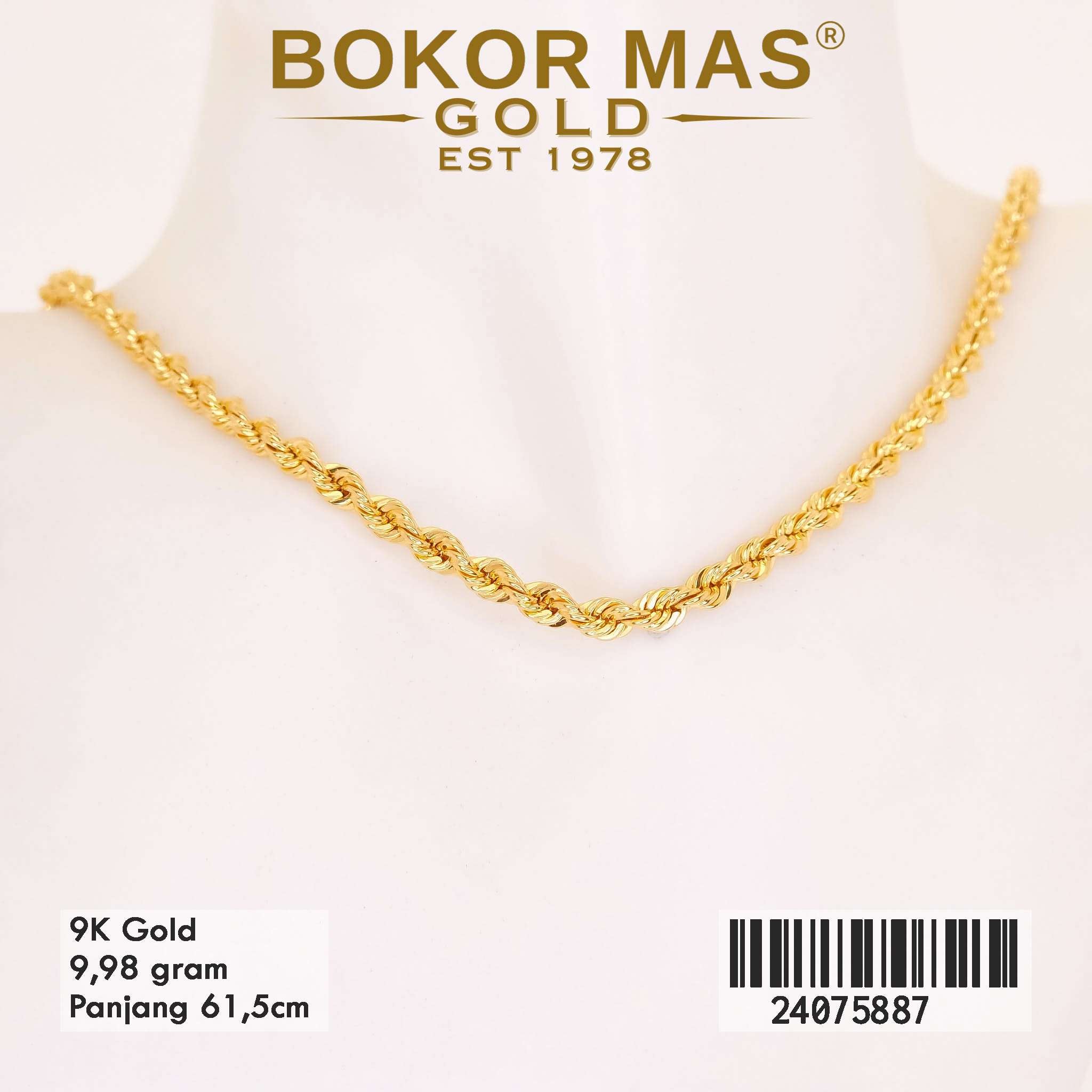 Kalung Tambang Korea Variasi Tanpa Permata - 24075887 - 8K