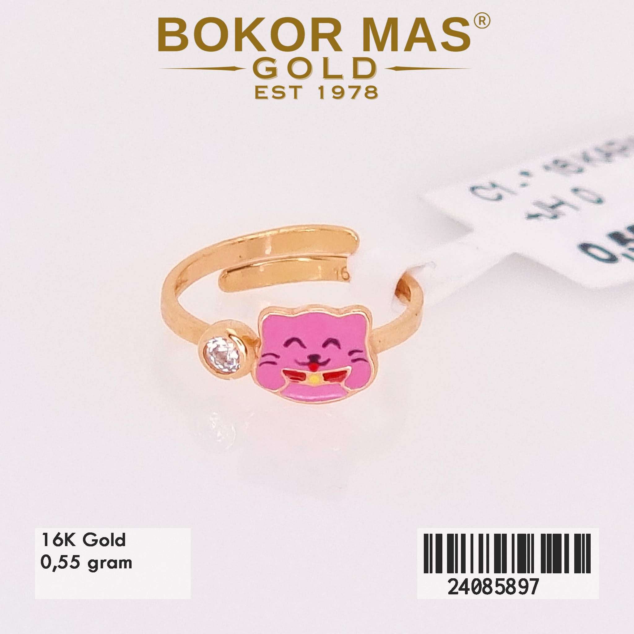Cincin Anak Ongsrot Boneka Kucing Pink  - 24085897 - 16K