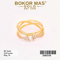 Cincin Emas  Variasi Permata - 24085546 - 8K