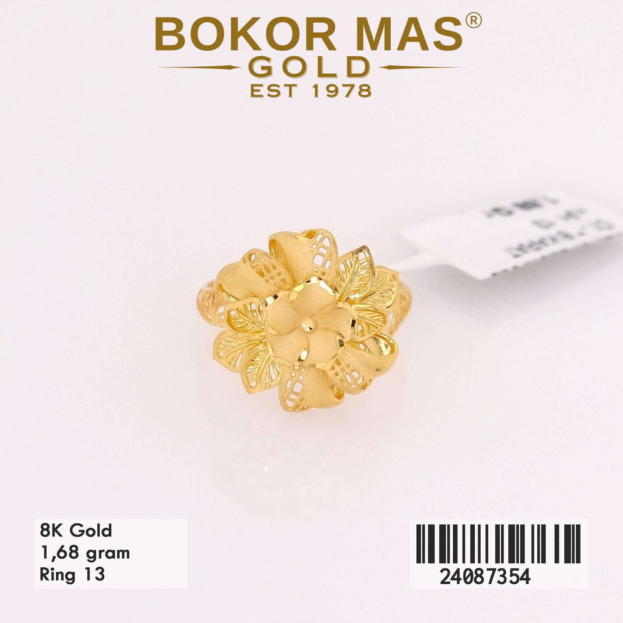 Cincin Bunga Variasi Tanpa Permata - 24087354 - 8K