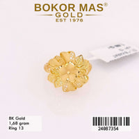 Cincin Emas Bunga Variasi Tanpa Permata - 24087354 - 8K