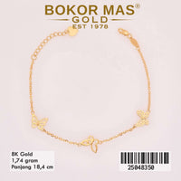 Gelang Emas Rantai Kupu-kupu - 25048350 - 8K