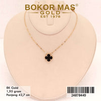 Kalung Emas Variasi Clover Hitam - 24070449 - 8K