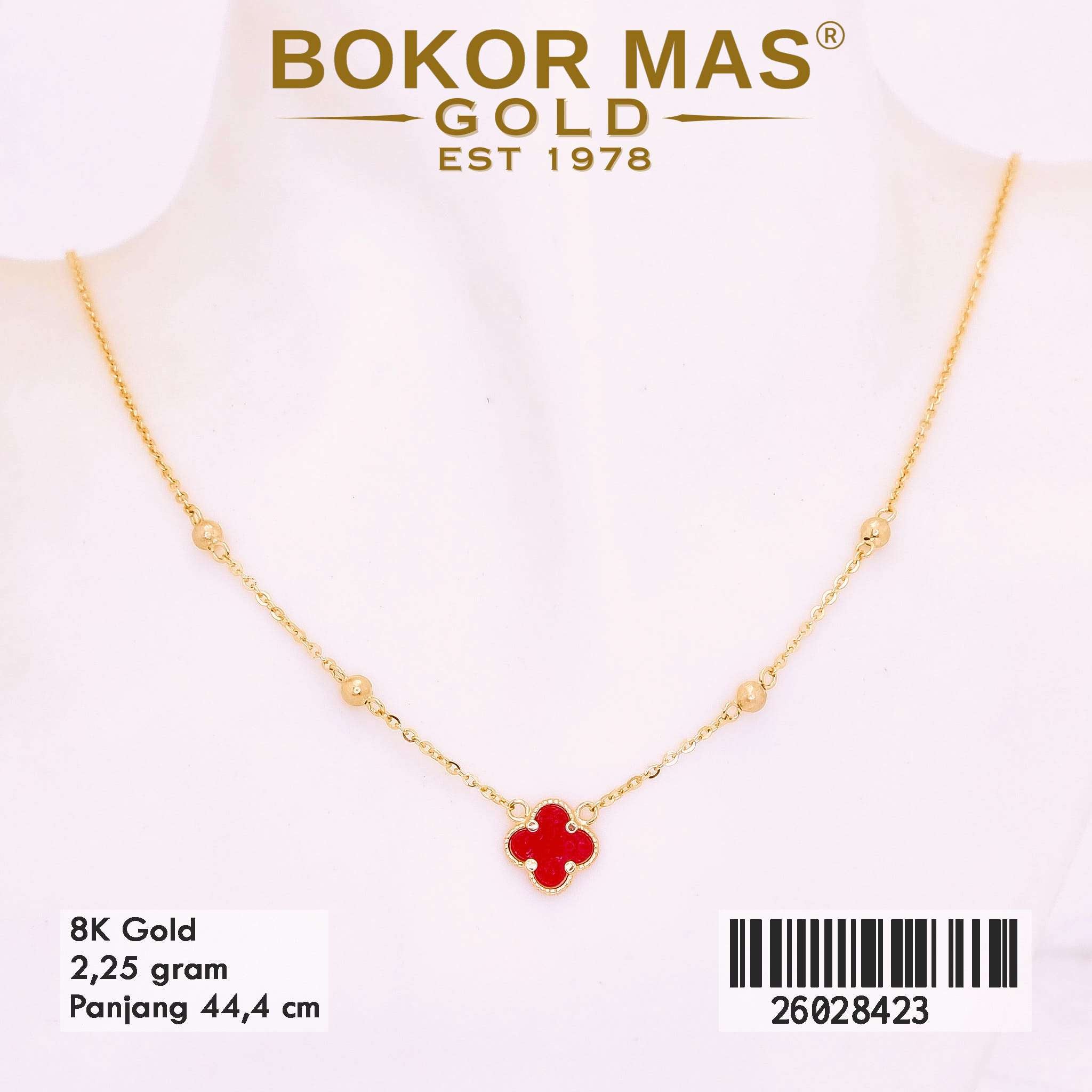 Foto Kalung Emas Asli Kalung Variasi Liont 8K - Perhiasan Asli Bokormas Gold