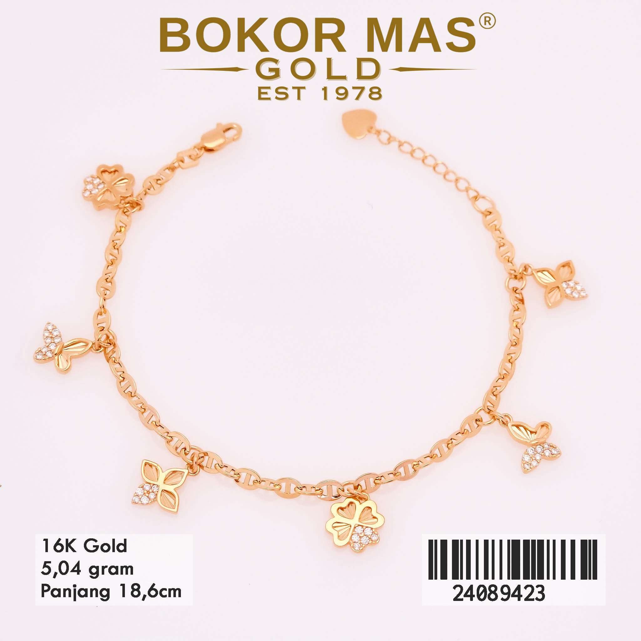 Gelang Rantai Hermei Variasi Mainan Kupu - 24089423 - 16K