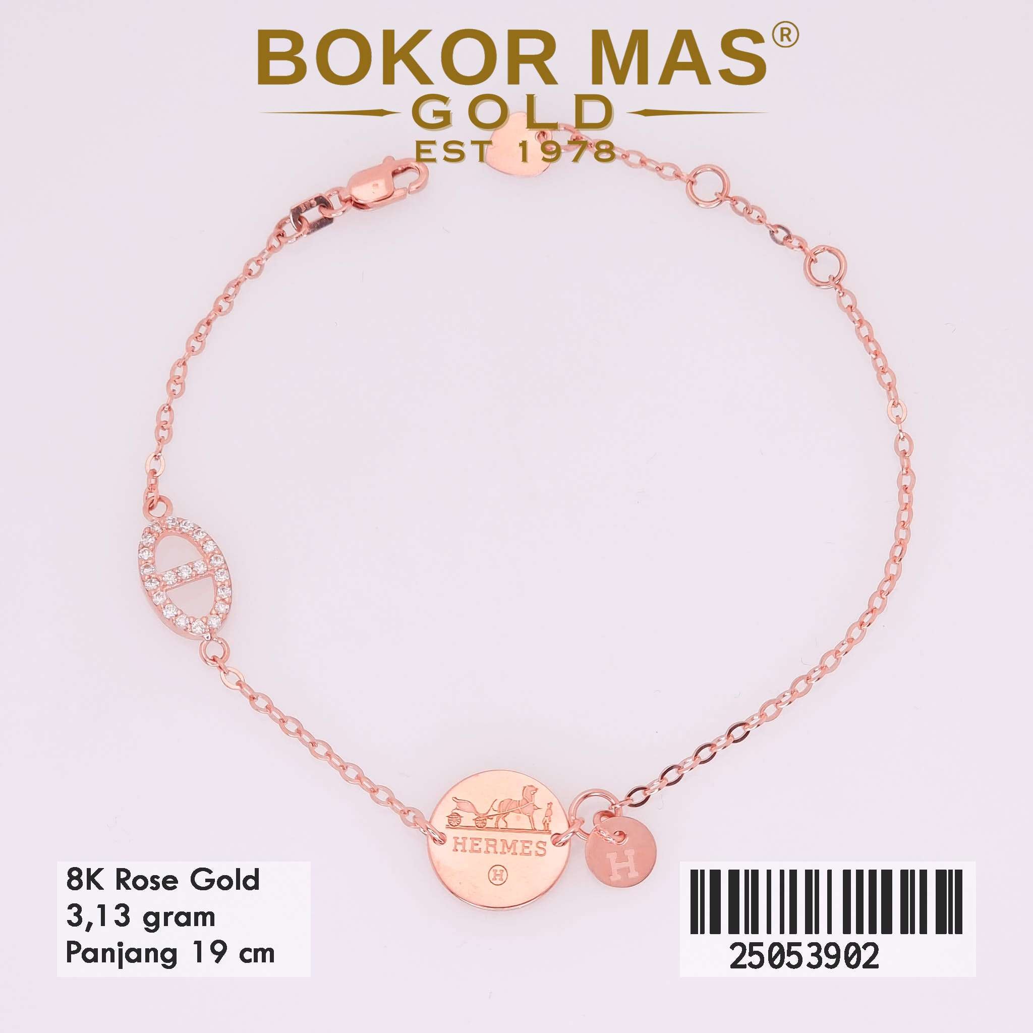 Gelang Emas Rantai Variasi Hrms - 25053902- 8K