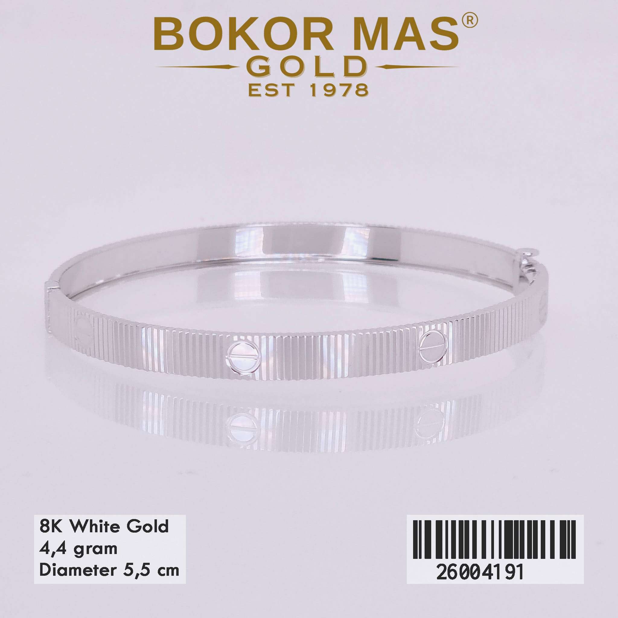 Foto Gelang Emas Asli Gelang Kaku Variasi 8K - Perhiasan Asli Bokormas Gold