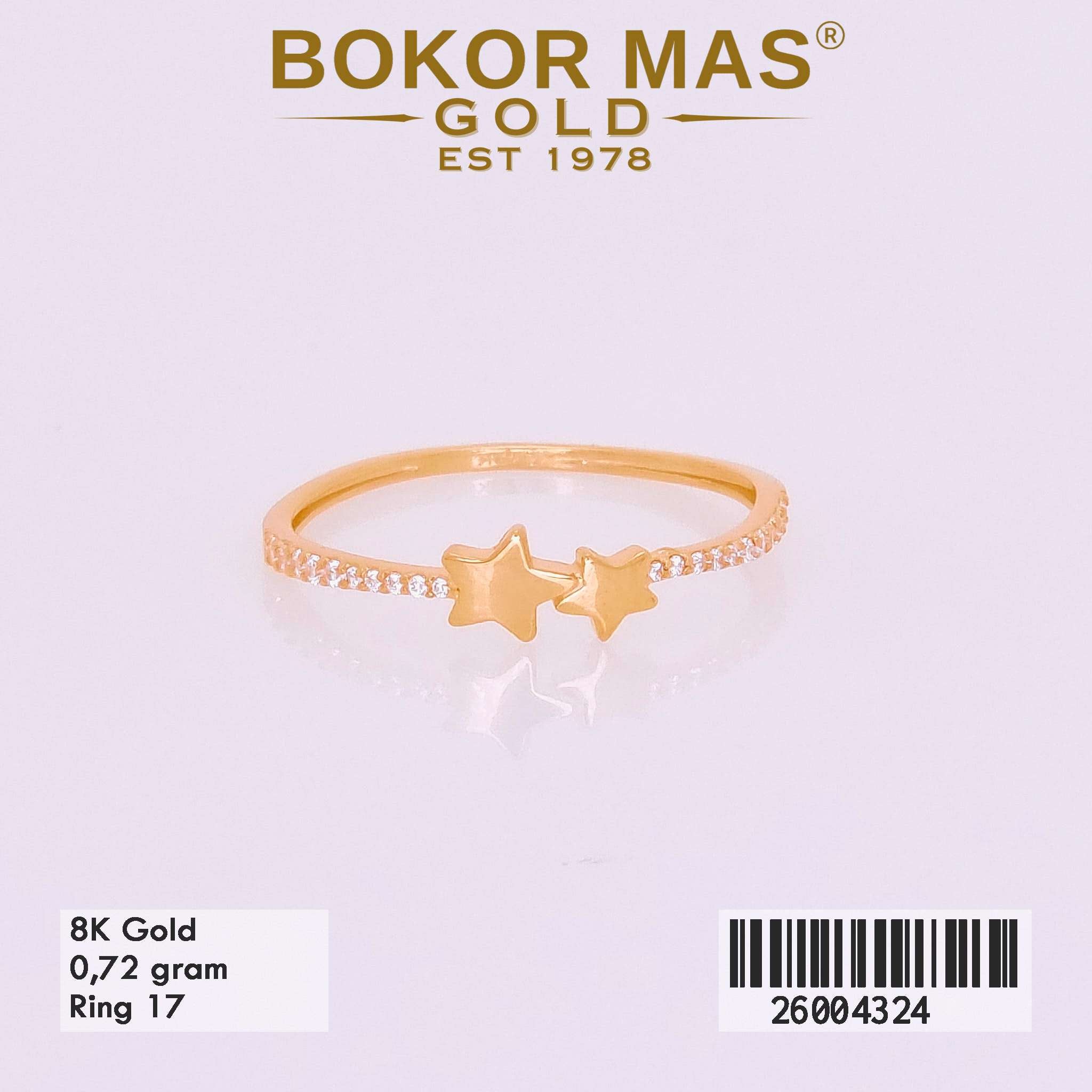 Foto Cincin Emas Asli Cincin Variasi Binta 8K - Perhiasan Asli Bokormas Gold