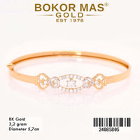 Gelang Emas  Bangkok Variasi Double Stone - 24085805 - 8K