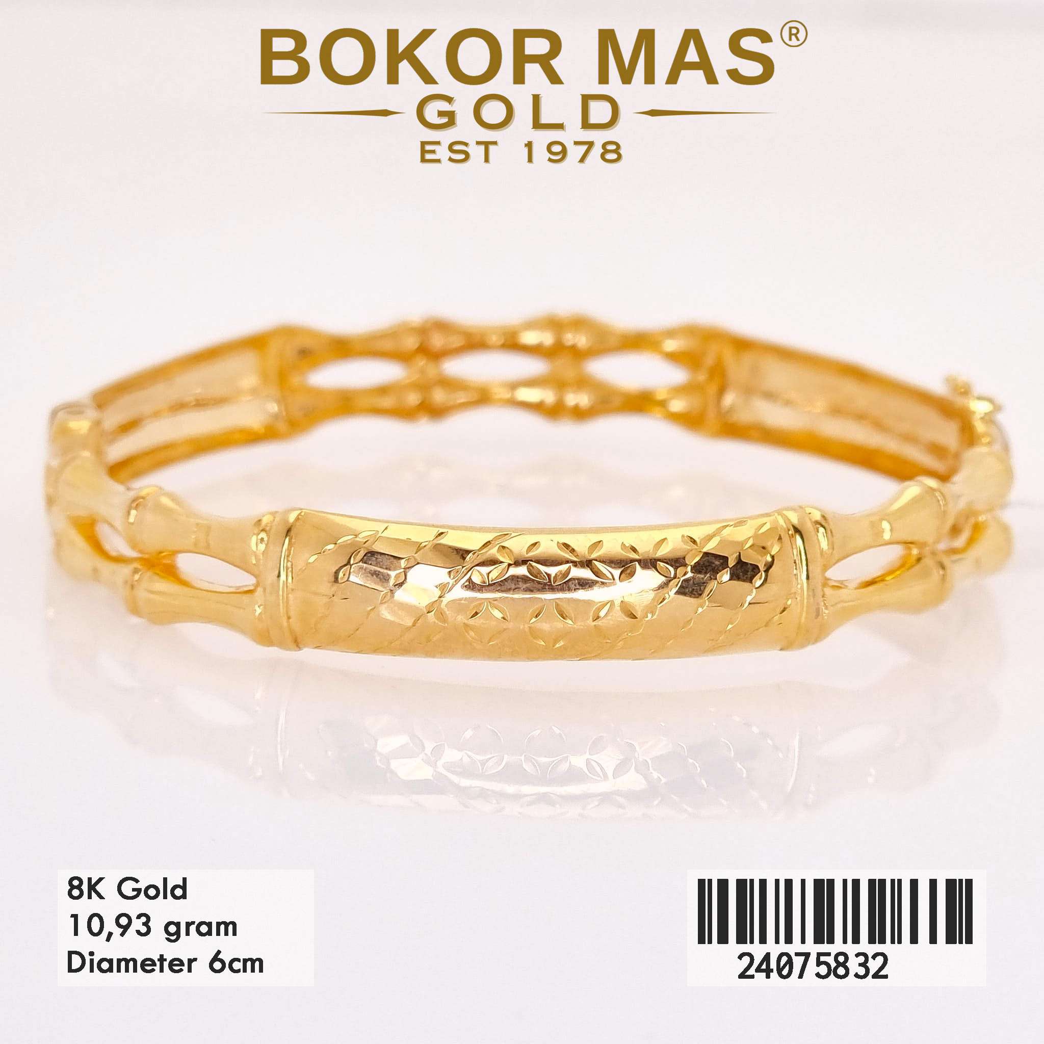 Gelang Kaku Variasi Tanpa Permata - 24075832 - 8K