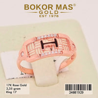 Cincin Emas  Variasi Permata Putih - 24081929 - 17K