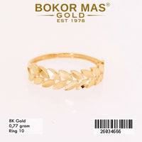 Cincin Variasi Shimmer Daun - 26034666 - 8K