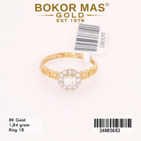 Cincin Emas Variasi Rantai Permata - 24085683 - 8K