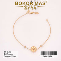 Gelang Emas Rantai Itali Variasi Matahari - 24087424 - 8K