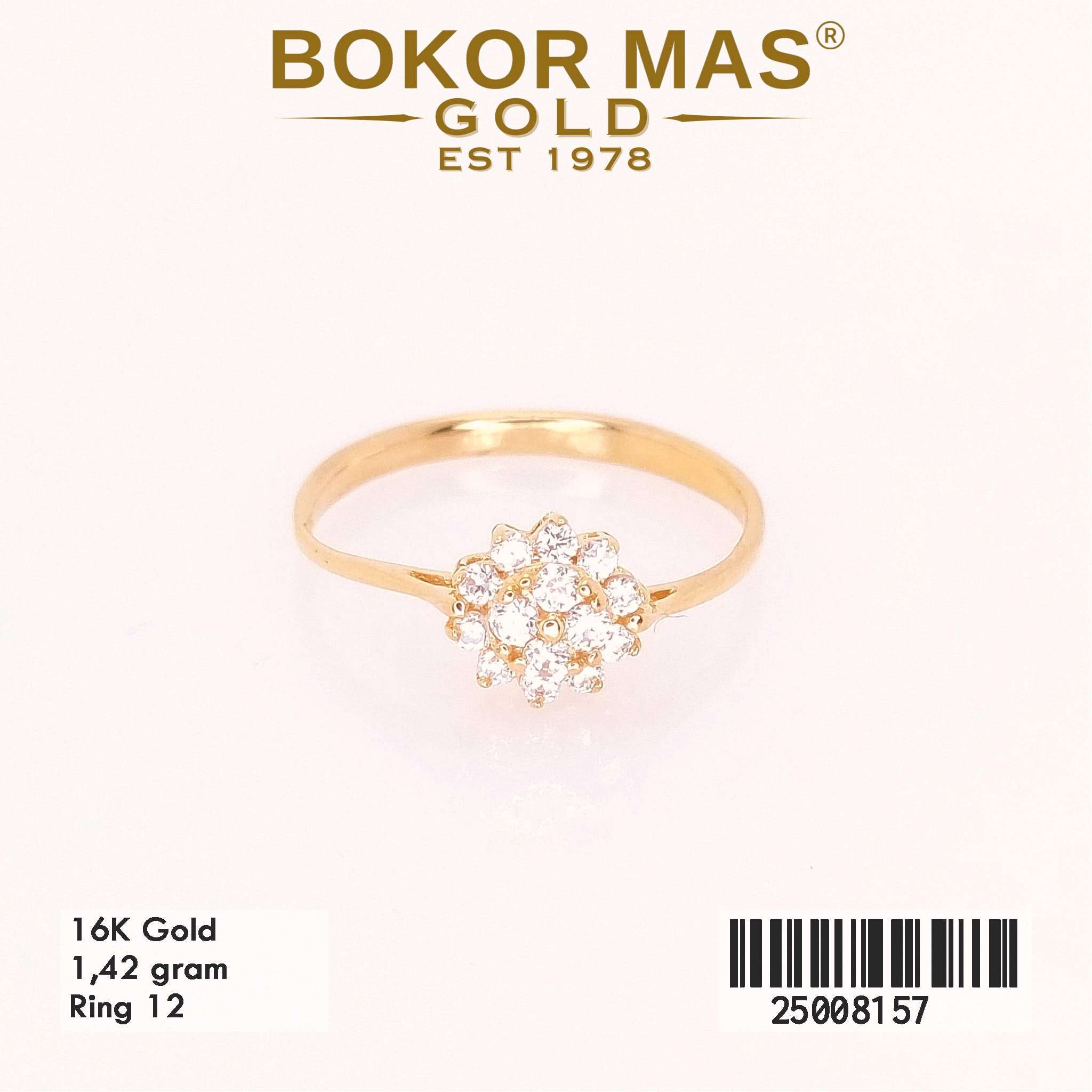 Cincin Variasi Permata - 25008157 - 16K