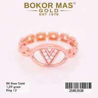 Cincin Emas Variasi Rantai Permata - 25053920 - 8K