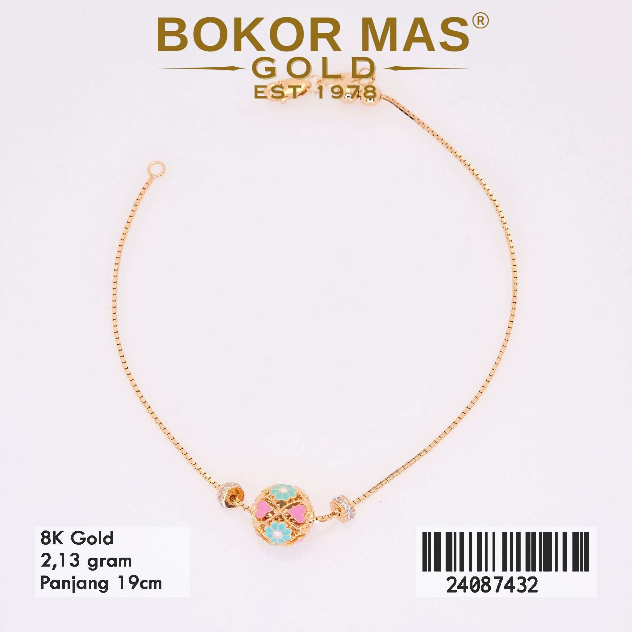 Gelang Serut Variasi Boba Rainbow - 24087432 - 8K