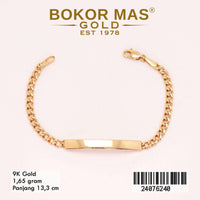 Gelang Emas Anak Rantai Variasi Plat - 24076240 - 9K