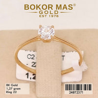 Cincin Emas Variasi Soliter Permata - 24072371 - 8K
