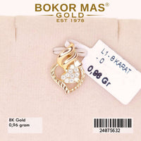 Liontin Emas Love Variasi Permata - 24075632 - 8K