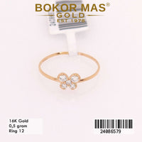 Cincin Emas  Butterfly Variasi Permata Putih - 24086579 - 16K