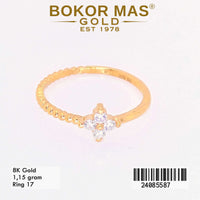 Cincin  Emas Variasi Permata - 24085587 - 8K