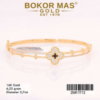 Gelang Emas  Kaku Variasi Bunga Permata - 25017712 - 16K
