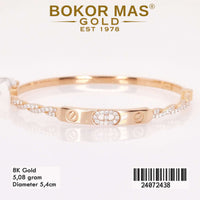 Gelang Emas Kaku Variasi Permata - 24072438 - 8K