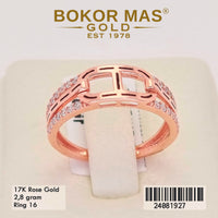 Cincin  Emas Variasi Permata Putih - 24081927 - 17K