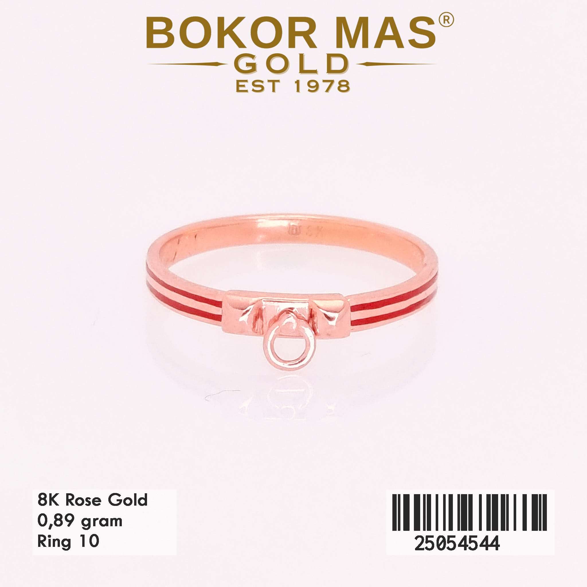 Cincin Emas Variasi Cat Merah - 25054544 - 8K