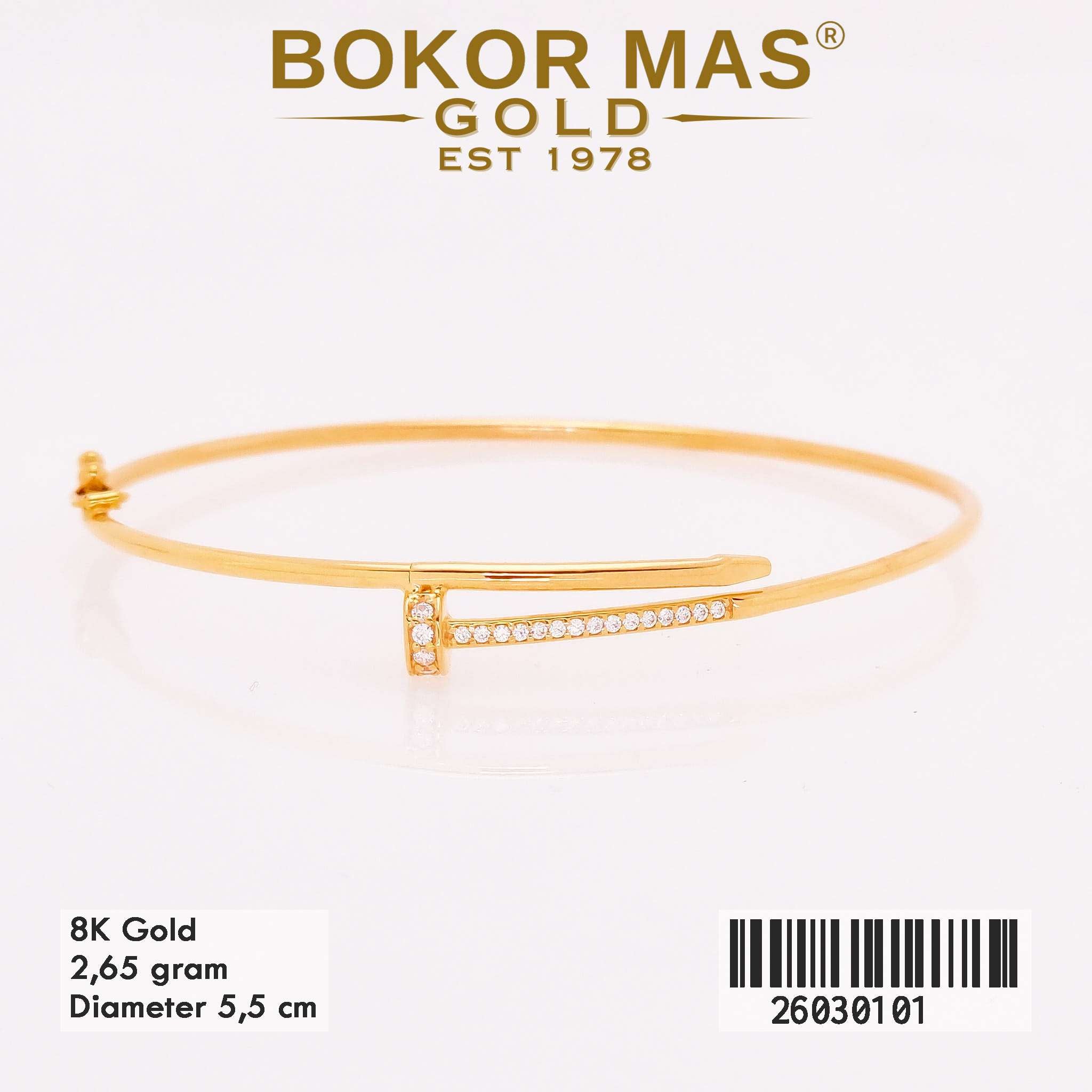 Gelang Kaku Model Permata - 26030101 - 8K