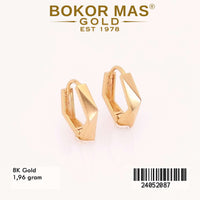 Anting Emas Klip Variasi Tanpa Permata - 24052087 - 8K