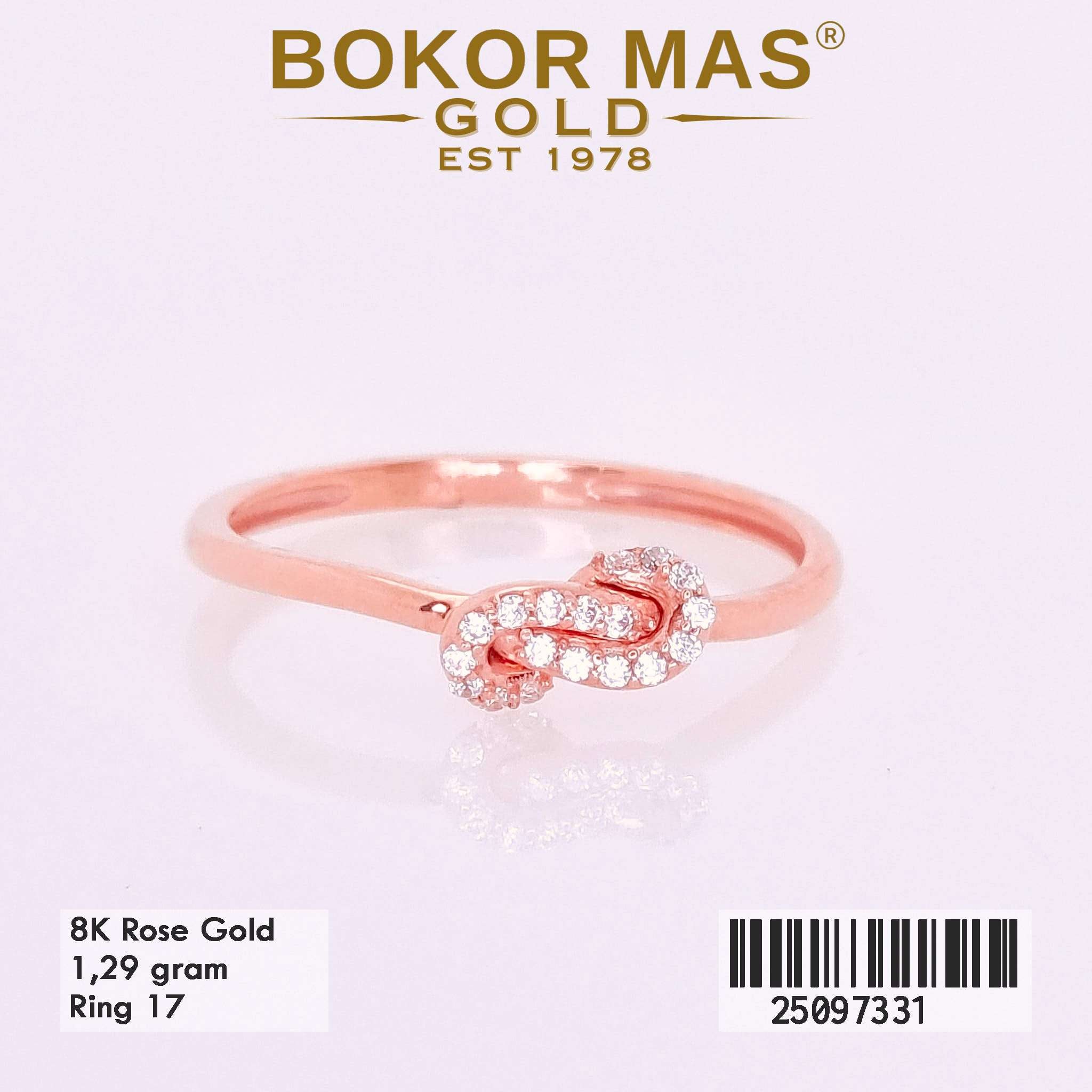 Foto Cincin Emas Asli Cincin Variasi Peram 8K - Perhiasan Asli Bokormas Gold