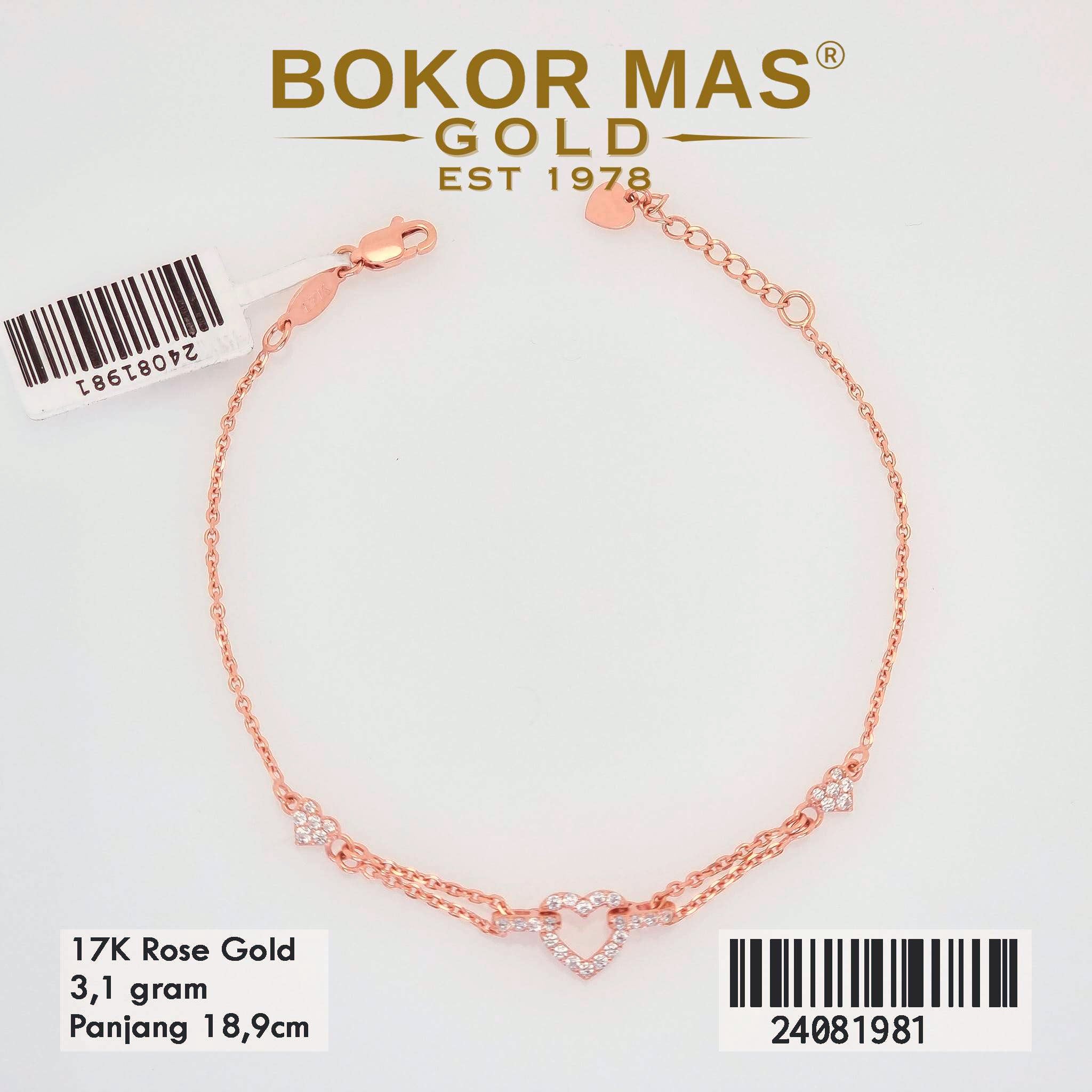 Gelang Rantai Love Variasi - 24081981 - 17K