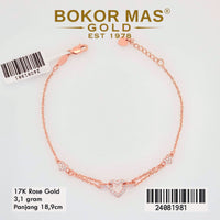 Gelang Emas  Rantai Love Variasi - 24081981 - 17K