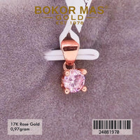 Liontin  Emas Variasi Permata Pink - 24081970 - 17K